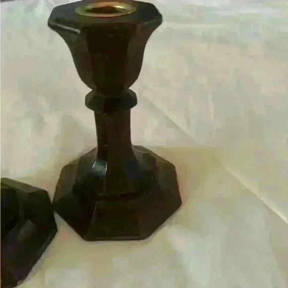 Set of 2 candle stick holders made from wood - Picture 8 of 8